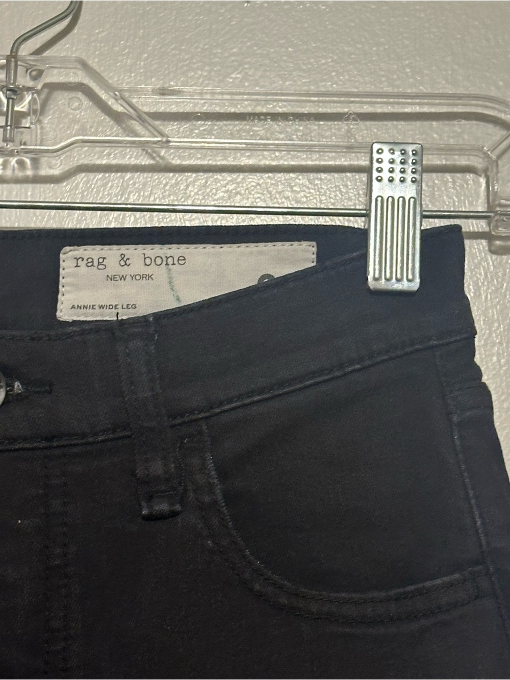 rag & bone Black Ankle-Length Wide-Leg Jeans - Picture 2 of 5